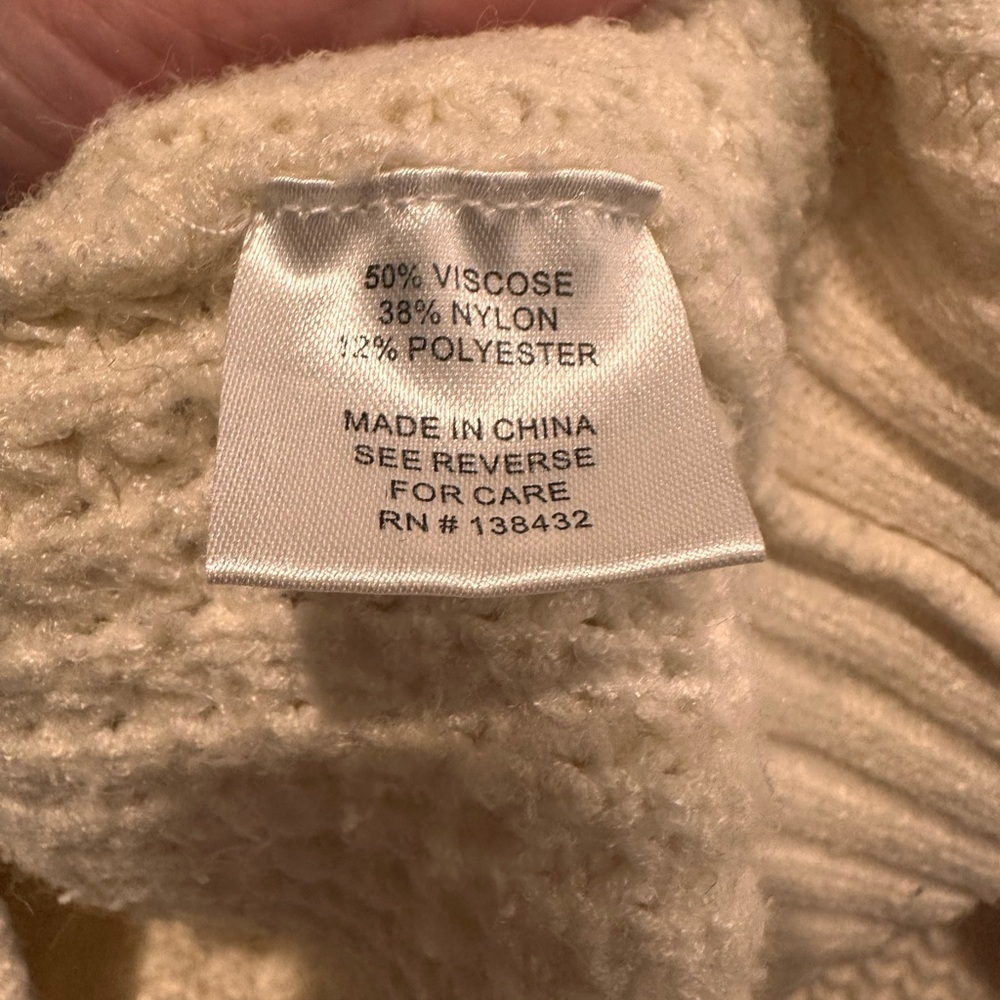 Modcloth Cream Cowl Neck Sweater - Picture 3 of 4